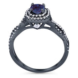 Art Deco Round Natural Stone Twisted Ring