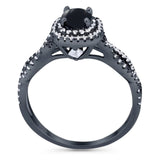 Art Deco Round Natural Stone Twisted Ring
