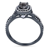 Art Deco Round Natural Stone Twisted Ring