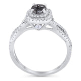 Art Deco Round Natural Stone Twisted Ring