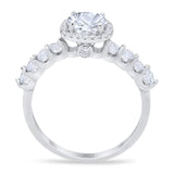 Vintage Style Round Natural Stone Wedding Ring