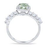 Vintage Style Round Natural Stone Wedding Ring