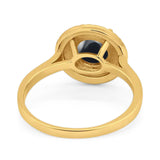 Vintage Style Round Natural Stone Ring