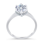 Art Deco Round Natural Stone Halo Ring