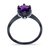 Art Deco Round Natural Stone Halo Ring