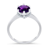 Art Deco Round Natural Stone Halo Ring