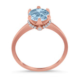 Art Deco Round Natural Stone Halo Ring