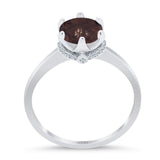 Art Deco Round Natural Stone Halo Ring