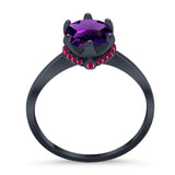 Art Deco Round Natural Stone Halo Ring