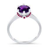 Art Deco Round Natural Stone Halo Ring