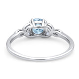 Art Deco Round Natural Stone Floral Ring