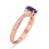 Vintage Style Round Natural Stone Ring