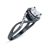 Art Deco Oval Natural Stone Infinity Ring