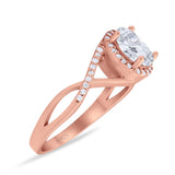 Art Deco Oval Natural Stone Infinity Ring