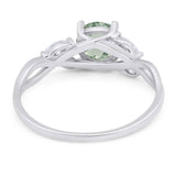 Art Deco Round Natural Stone Twisted Ring