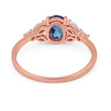 Art Deco Oval Trillium Ring