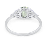 Art Deco Oval Trillium Ring