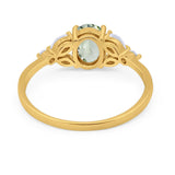 Art Deco Oval Trillium Ring