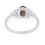 Art Deco Oval Trillium Ring