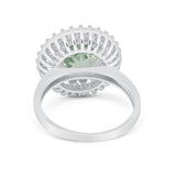 Vintage Style Round Natural Stone Cocktail Ring