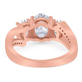 Art Deco Oval Natural Stone Trio Ring