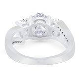 Art Deco Oval Natural Stone Trio Ring
