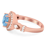 Art Deco Round Natural Stone Wedding Ring