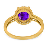 Art Deco Oval Natural Stone Wedding Ring