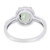 Art Deco Oval Natural Stone Wedding Ring