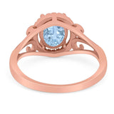 Art Deco Oval Natural Stone Filigree Ring