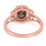 Art Deco Oval Natural Stone Filigree Ring