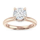IGI Certified Round 2 Carat Lab Grown Diamond Halo Solitaire Ring