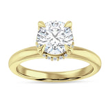 IGI Certified Round 2 Carat Lab Grown Diamond Halo Solitaire Ring