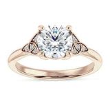 18K Gold IGI Certified Round 3 Carat Lab Grown Diamond Trinity Ring