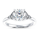 18K Gold IGI Certified Round 3 Carat Lab Grown Diamond Trinity Ring