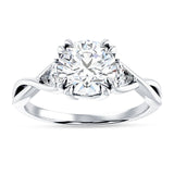 18K Gold IGI Certified Round 3 Carat Lab Grown Diamond Trio Ring
