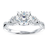 IGI Certified Round 3 Carat Lab Grown Diamond Twisted Trio Ring