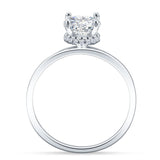 Art Deco Round Natural Stone Solitaire Ring