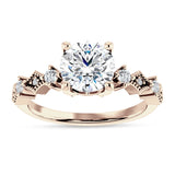 IGI Certified Round 2 Carat Lab Grown Diamond Cluster Beaded Ring