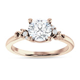10K Gold IGI Certified Round 3 Carat Lab Grown Diamond Art Deco Ring