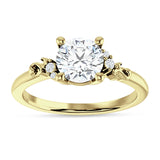 14K Gold IGI Certified Round 3 Carat Lab Grown Diamond Art Deco Ring