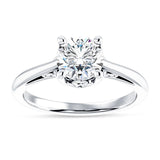 18K Gold IGI Certified Round 1 Carat Lab Grown Diamond Art Deco Solitaire Ring