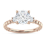 10K Gold IGI Certified Round 2 Carat Lab Grown Diamond Three Stone Trio Ring