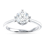 18K Gold IGI Certified Round 1 Carat Lab Grown Diamond Cathedral Solitaire Ring