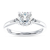 IGI Certified Round 1 Carat Lab Grown Diamond Hidden Halo Art Deco Trio Ring