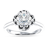 IGI Certified Round 1 Carat Lab Grown Diamond Art Deco Solitaire Ring
