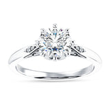 14K Gold IGI Certified Round 1 Carat Lab Grown Diamond Art Deco Marquise Style Ring