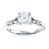 IGI Certified Round 3 Carat Lab Grown Diamond Art Deco Filigree Ring
