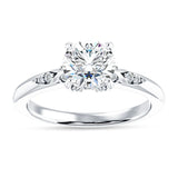 14K Gold IGI Certified Round 2 Carat Lab Grown Diamond Art Deco Cluster Hidden Diamond Ring