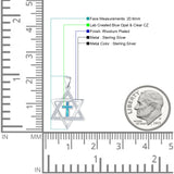  Star Of David & Cross Pendant 
